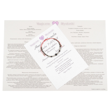 Bransoletka celebrytka TURMALIN + znak zodiaku PANNA zodiak